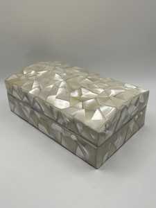 Luxury Mosaic Mother of Pearl Jewelry Organizer Handmade Decorative Storage <b>Box</b> for Jewelry, <b>Trinkets</b>, Keepsakes & Accessories - Product Image 4