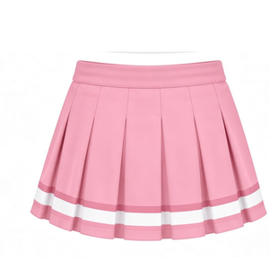 Jupe plissée rose vif sublimée pour cheerleading, bas de tenue d'équipe athlétique, vêtements d'entraînement sportif, performance et compétition - Product Image 2
