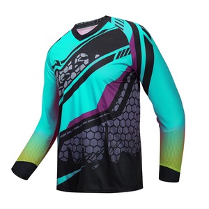 Maillots de Ciclismo de Manga Larga 100% Poliéster para Motocross, Carreras de Motocicletas, MTB, Descenso DH, Nombre del Equipo OEM - Product Image 3