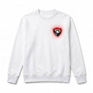 <b>White</b> Men's Crew Neck <b>Sweatshirt</b> Regular Fit Lined Design Breathable Eco-Friendly Casual Knitted Cotton Pullover Spring Style - Product Image 1