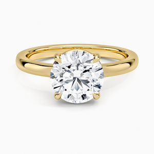 Beautiful Solitaire <b>Ring</b> <b>Crafted</b> from Solid 14K Yellow Gold - Product Image 1