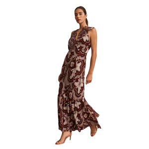 Vestido Maxi Floral con Aberturas para Mujer, Vestido de Verano para Vacaciones - Product Image 1