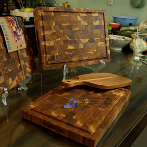 Tabla de cortar de madera de acacia con veta longitudinal, utensilios de cocina de madera personalizados, fabricados en Vietnam por el fabricante - Product Image 5