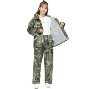 ชุดกันฝนลายพรางสำหรับกิจกรรมกลางแจ้ง กางเกงกันฝนแบบกันน้ำ ชุดกันฝนสำหรับขี่มอเตอร์ไซค์ สำหรับทุกเพศ - Product Image 2