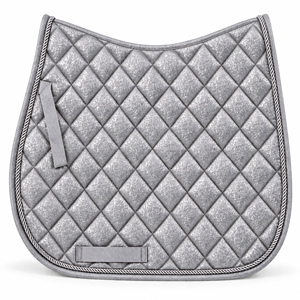 Tapis de selle en coton matelassé losanges carrés pour dressage et équitation anglaise - Product Image 1