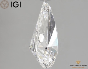 3.50 carat poire coupe laboratoire diamant cultivé F couleur VVS2 clarté CVD processus 13.67mm IGI certifié Solitaire anneau pièce maîtresse - Product Image 3