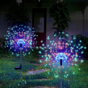 Set di 6 Luci Solari a LED Bianco Caldo a Forma di Fuochi d'Artificio, 120 LED, 8 Modalità, Impermeabili, per Decorazione di Giardini e Marciapiedi, Uso Esterno - Product Image 6