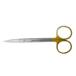 Tijeras Quirúrgicas Alemanas Premium TC Iris de 4.5 Pulgadas, Rectas, de Carburo de Tungsteno, para Microcirugía Dental, de Acero Inoxidable, Manuales, con Certificación CE - Product Image 5