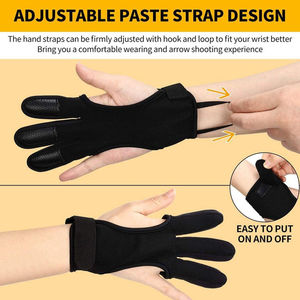 Professional Archery Glove | Reinforced Cow <b>Leather</b> Tips for Smooth <b>String</b> Release | Bulk Manufacturer - Product Image 6