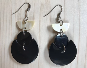 Handgefertigte rustikale Büffelhorn-Ohrringe in natürlicher Form, moderner Schmuck, Ohrringe für Damen, Weihnachtsgeschenk, Hochzeits- und Heimdekoration für Frauen - Product Image 4