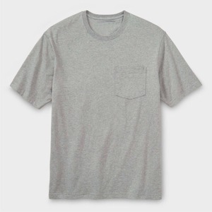 Men's Gray Cotton T-<b>Shirt</b> Regular Fit O-Neck Short Sleeve Casual Solid Color Jersey Knitted Plain Dyed - Product Image 2