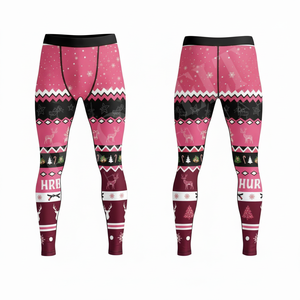 Leggings de compression thermiques d'hiver de qualité supérieure toutes saisons, personnalisés avec impression par sublimation, doublés polaire, pour la course à pied, OEM - Product Image 3