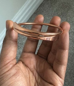 Classic <b>Copper</b> Alloy Cuff Bangle Open <b>Bracelet</b> Minimalist Fashion Jewelry Gift for Women - Product Image 1