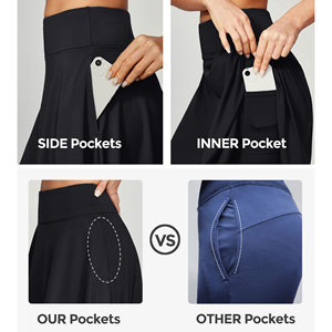 Versatile Womens Sport Skort Pleated Tennis Skirt With Hidden Pocket For Phone Ball Storage High Performance Outerwear - Product Image 5