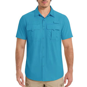 Buen producto, producto muy demandado, camisas de pesca de algodón y spandex para hombre, ajuste relajado, precio económico al por mayor. - Product Image 1
