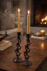 Supports de bougies en fer forgé faits à la main MOON STAR EXPORTS – Design métallique tendance, forme personnalisée pour la décoration intérieure et les organisateurs de mariages (vente en gros) - Product Image 2