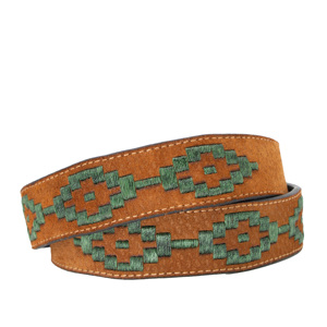 Cinturón de Cuero Genuino Personalizado para Hombre y Mujer, Hecho a Mano, Bordado, 3.8cm, Casual, Formal, OEM, ODM, Suministro al por Mayor - Product Image 4