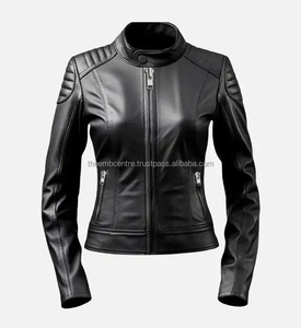 Veste en cuir personnalisée pour femmes Manteau en cuir PU véritable Veste en vrac Design personnalisé pour femmes pour l'hiver Dernier modèle - Product Image 6
