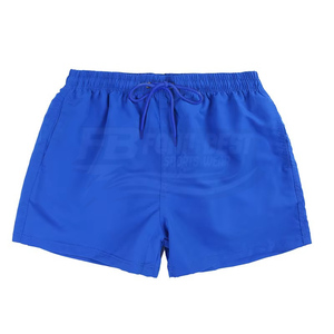 Hot Selling Summer Casual Solid Color Surfing <b>Trunks</b> Breathable Waterproof Drawstring Mid Knitted Polyester Beach Shorts for <b>Men</b> - Product Image 4