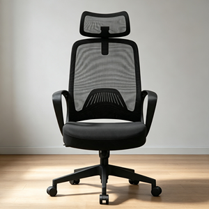 Chaise de bureau ergonomique moderne en maille AY avec accoudoirs réglables, appui-tête fixe, dossier solide et design pivotant, modèle EH-A/B 911 - Product Image 1