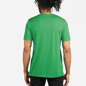 Camiseta Formal de Algodón 100% Verde Sólido para Hombre, Corte Regular, Manga Corta, Cuello Alto, Tejido de Punto, Ecológica, Anti-Pilling - Product Image 2