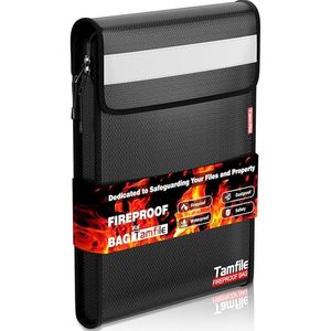 Borsa Portadocumenti Impermeabile e Ignifuga con 2 Tasche e Cerniera, Organizzatore Sicuro per Documenti Legali Importanti e Denaro - Product Image 1