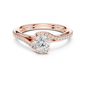 Anillo Solitario de Diamante Cultivado en Laboratorio, Redondo, en Oro Amarillo de 14K para Mujer |   Regalo de Aniversario |   Diamante Cultivado Nuevo - Product Image 2