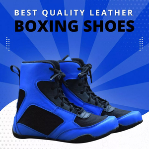 Nuevas Botas de Boxeo para Hombre, Color Azul y Negro, Transpirables, de Malla y Cuero, Antideslizantes, para Lucha y Combate, Venta al Por Mayor - Product Image 4