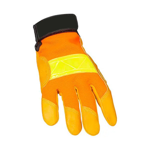 ถุงมือช่างหนังวัวเสริมแรง ทนต่อการเสียดสี นุ่มสบาย ป้องกันการบาดเจ็บ ถุงมือทำสวน - Product Image 5