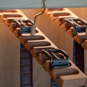 Porte-ceintures en bois haut de gamme fait main, organisateur de placard pour manteaux, sacs et articles essentiels pour la maison, le meilleur style pour les détaillants en gros - Product Image 2