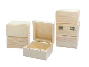 Plain Solid Rectangular Wooden <b>Box</b> with Lid Polished Natural Wood Storage <b>Box</b> for DIY Jewelry Gift Packaging Craft FASHION CRAFT - Product Image 3