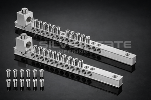 Kit de Barra de Tierra de Aluminio Fácil de Instalar con Tornillos para una Conexión Segura de Cables en Caja de Distribución de 2 y 4 Vías - Product Image 5