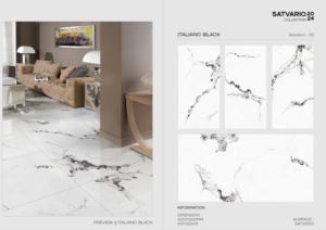 กระเบื้องปูพื้นและผนังพอร์ซเลนหรูหรา รุ่นซาตวาเรียโอ ขนาด 60x120 ซม. แผ่นใหญ่ สำหรับวิลล่า โรงแรม สำนักงาน และอาคารพาณิชย์ - Product Image 5