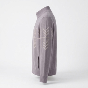 Suéter de Algodón y Poliéster de 320g con Cuello Alto, Estilo Holgado y Moderno para Hombre, Sudadera Unisex con Media Cremallera - Product Image 3