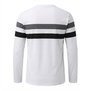 T-shirt à manches longues premium pour homme, léger, respirant, en coton, vêtements personnalisés, fabrication OEM ODM, partenaire de marque de mode - Product Image 2