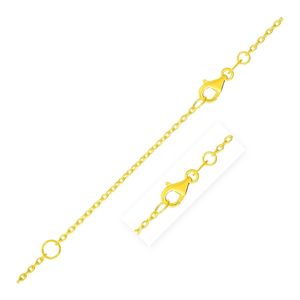 Collana con Catena Sottile in Oro Giallo 14k, Catena Estensibile da 1,2mm - Product Image 1
