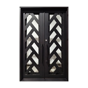 Royal Luxury Wrought Iron Main Gate Modern Design Rust-Resistant Coating Easy Install <b>Swing</b>-Opening Style Outdoor Use - Product Image 1