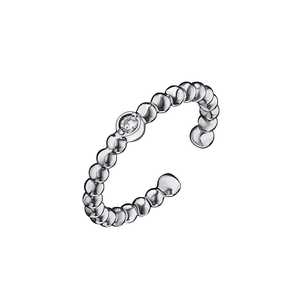Adjustable <b>Dainty</b> Solitaire Beaded Stackable <b>Rings</b> Bezel Custom Promise 14K 18K Solid Gold Round Diamond Everyday Wear <b>Ring</b> - Product Image 3