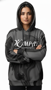 Hoodie unisexe surdimensionné de streetwear d'hiver haut de gamme avec design brodé en sublimation sur toute la surface pour un style décontracté - Product Image 3