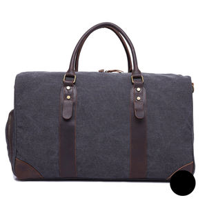 Sac de voyage en cuir et toile à fermeture éclair, qualité export OEM, sac de week-end imperméable, bagage à main LCTB-0059 - Product Image 3