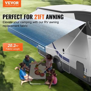 Resistente 3 strati 16oz PVC blu RV tessuto 20'2 "di ricambio di lunghezza per Camper baldacchino esterno protezione impermeabile UV - Product Image 2