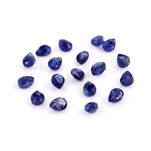 Saphirs bleus naturels de Bangkok, taille poire calibrée 3x4mm, pierres précieuses de saphir bleu naturel facettées pour la création de bijoux - Product Image 1