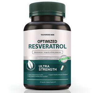 Cápsulas de Resveratrol de Marca Privada 500mg/600mg, Suplemento Dietético Antioxidante Natural para Adultos, Fabricante OEM, Suministro al por Mayor - Product Image 1