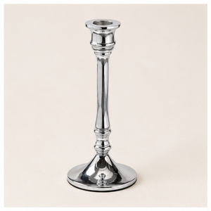 Handmade Luxury <b>Silver</b> Metal Taper Candle Holder Modern Minimalist Polished Aluminum <b>Candlestick</b> Stand for Wedding Centerpiece - Product Image 1