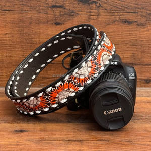 New Hand <b>Tooled</b> <b>Leather</b> Adjustable Quick Release Micro Single Camera Strap Customizable Cow <b>Leather</b> Shoulder Strap for Cameras - Product Image 3