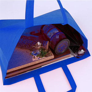 Sac fourre-tout écologique réutilisable en toile non tissée laminée RPET imperméable avec logo personnalisé et poignée à cordon - Product Image 2