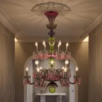 Lustre ASFOUR St Louis à 18 lumières, lustre en cristal de luxe, style français élégant, luminaire de plafond fait à la main pour la décoration de la maison