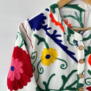 Nueva Colección de Ropa para Mujer, Camisones de Lujo de Invierno con Bordado Suzani, Estampado de Seda/Algodón, Manga Larga, Disponibles al por Mayor - Product Image 4