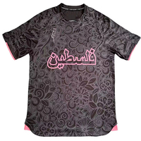 Maillots de football Palestine tendance en gros, nouveau style, blanc, impression par transfert thermique, 100 % polyester, unisexe, été, manches courtes