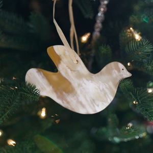 Elegant Natural Horn <b>Christmas</b> Elephant Ornament Horn Holiday <b>Decoration</b> Cross Shape Hanging Decor for Tree - Product Image 5